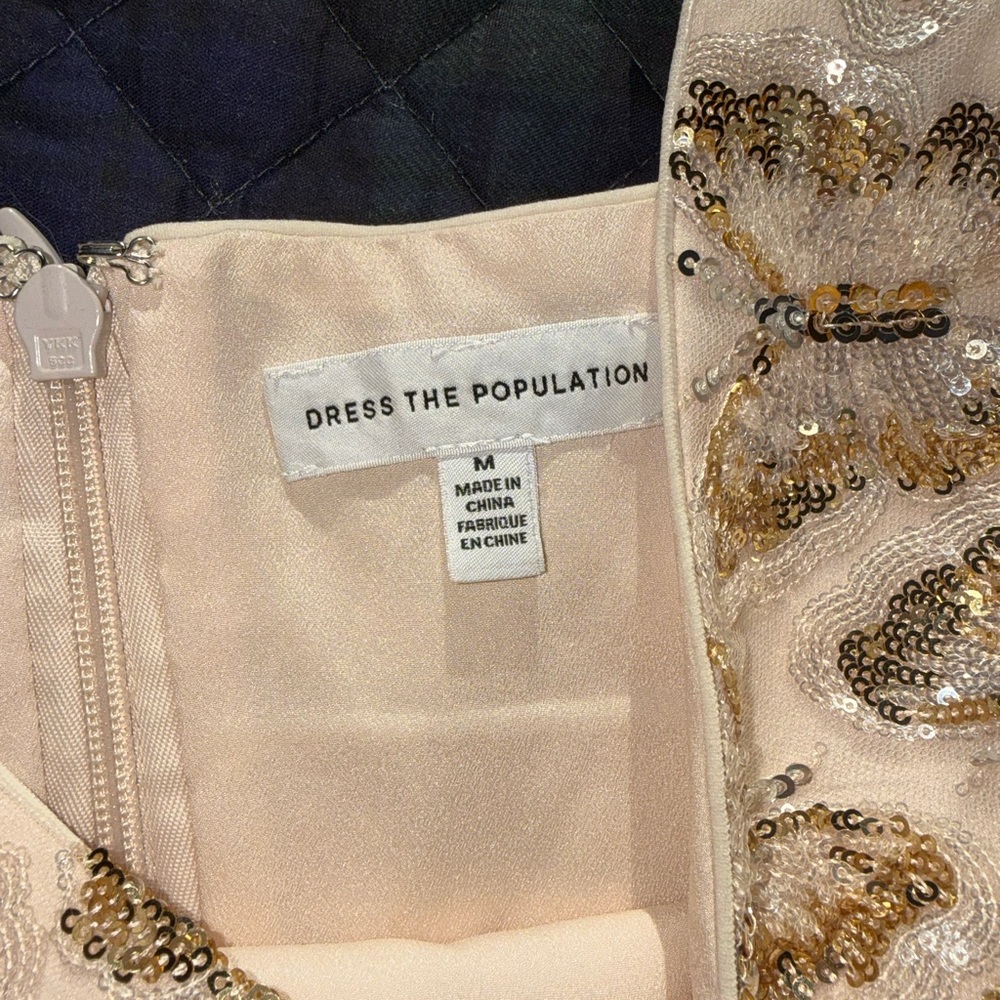 Dress the Population Gold Sequin Mini Dress - Picture 3 of 4